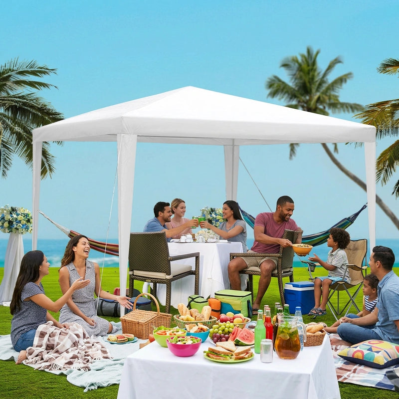Instahut Gazebo 3x3m Wedding Party Marquee Tent Outdoor Event Camping Canopy Shade White
