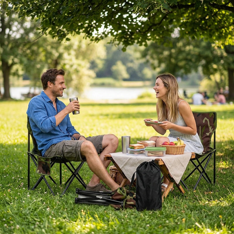 Aluminum Alloy Folding Camping Camp Chair Outdoor Hiking Patio Backpacking Mediam