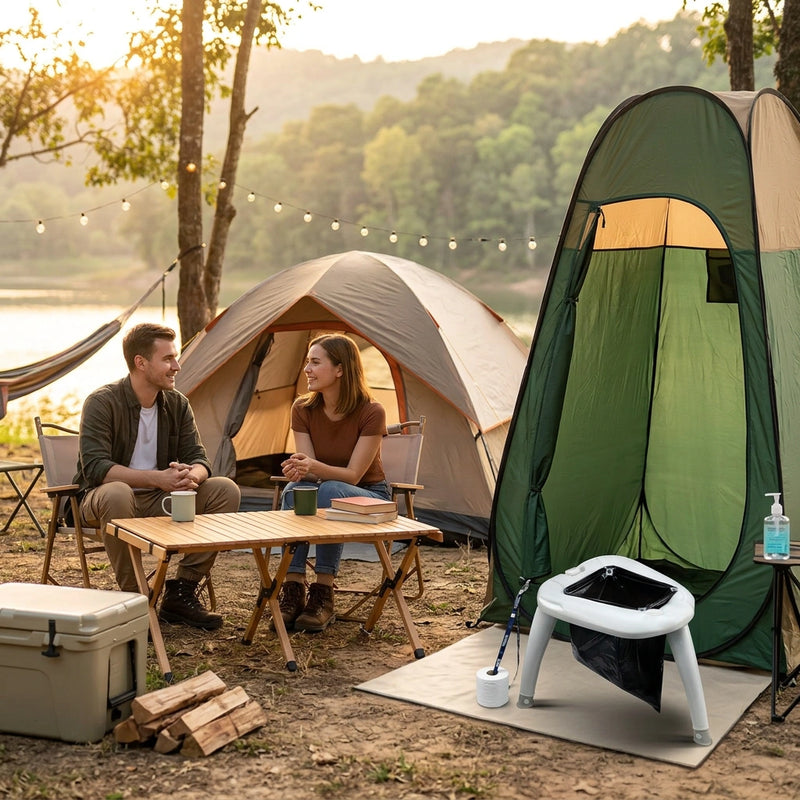 Weisshorn Portable Folding Toilet Camping Outdoor Caravan Plastic Bag