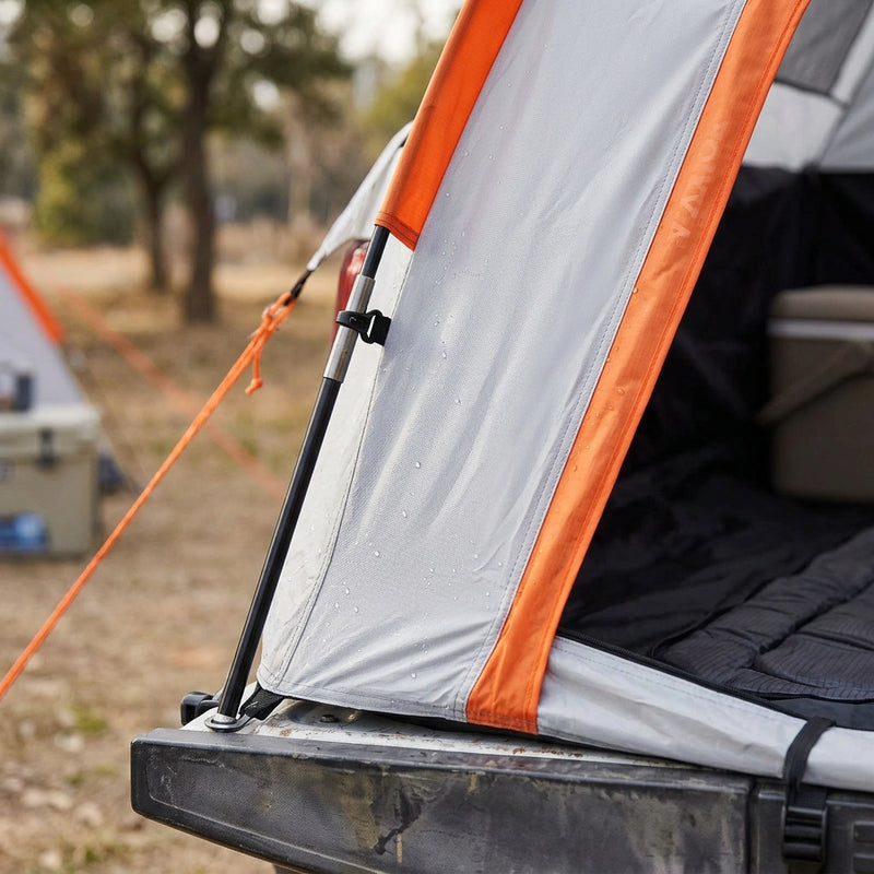 VEVOR Truck Bed Tent, 5.5'-6' Pickup Truck Tent with Rain Layer and Carry Bag, Waterproof PU2000mm Double Layer Truck Tent for Camping, Accommodate 2-3 Person, for Camping Traveling Outdoor Activities