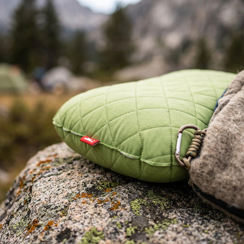 Inflatable Camping Pillow - Lightweight 46x32x12cm Travel Pillow 180g in Green