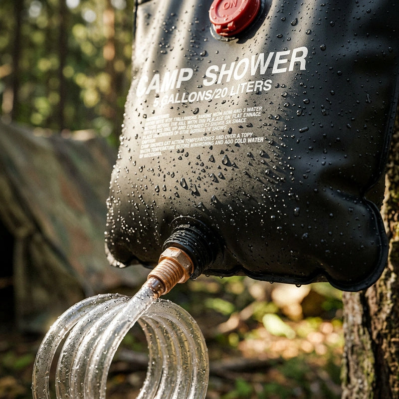20L Craig Camp Shower Bag Solar Heated Water Pipe