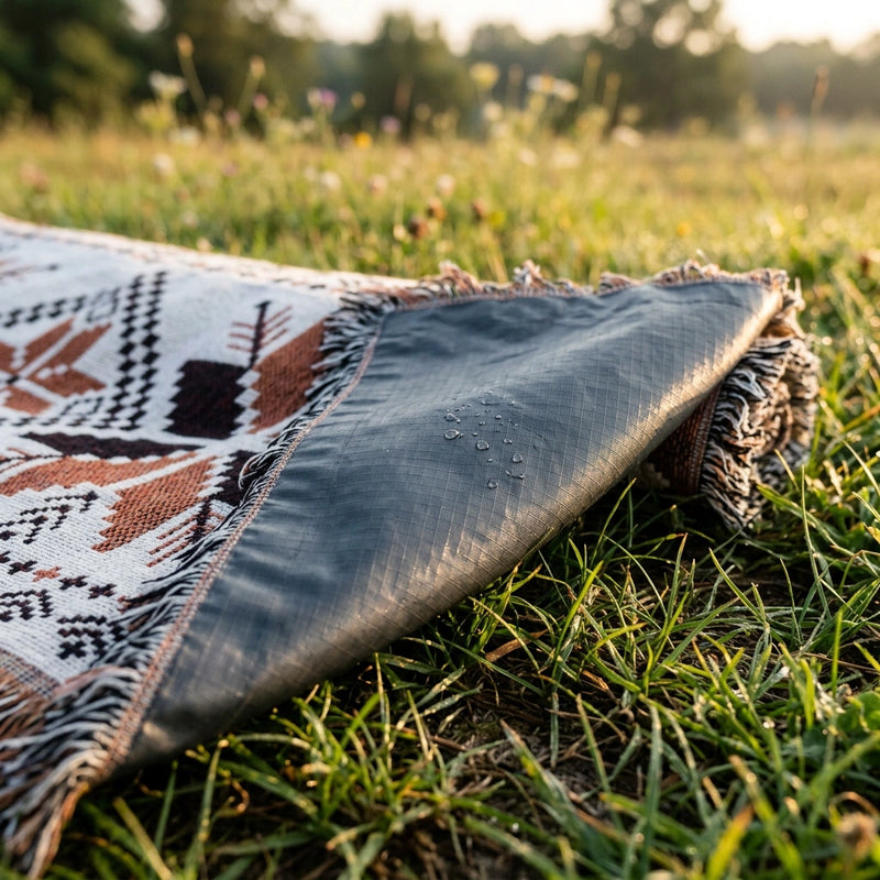 2pcs pack set 180*340cm Bohemian Picnic Blanket, Waterproof Camping Blanket, Outdoor Rug for Camping, Picnic, Beach