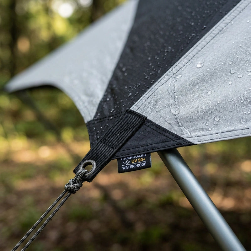 520*420 cm Hexagon Camping Tent Tarp - Waterproof, UV Protection, Sunshade Canopy Shelter for Camping, Hiking, Picnic