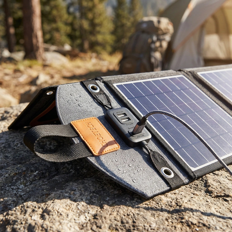 CHOETECH SC005 22W Portable Waterproof Foldable Solar Panel Charger (Dual USB Ports)
